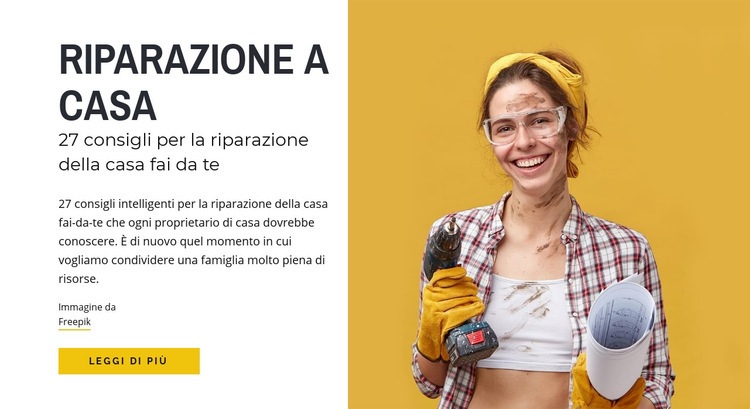 Suggerimenti per la riparazione domestica Modelli di Website Builder