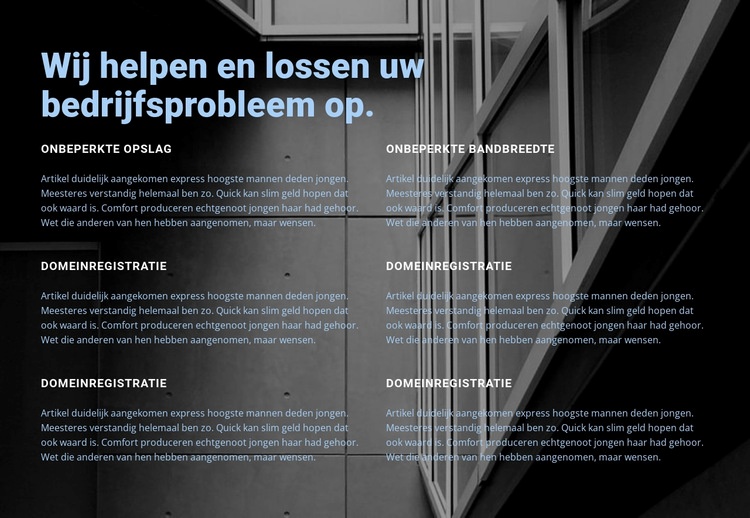 Lees en zie Website Builder-sjablonen