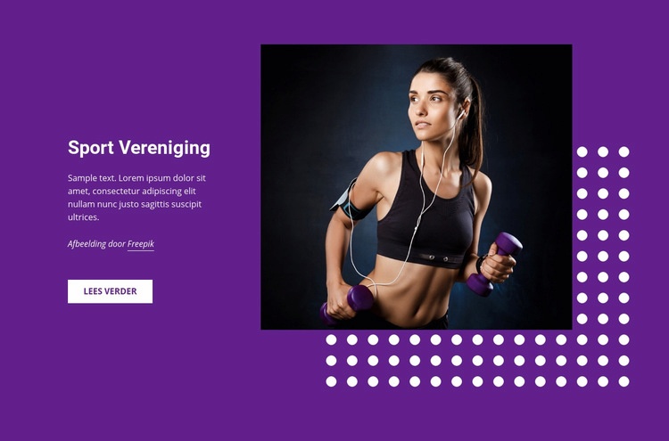 Sport, hobby's en activiteiten Website mockup