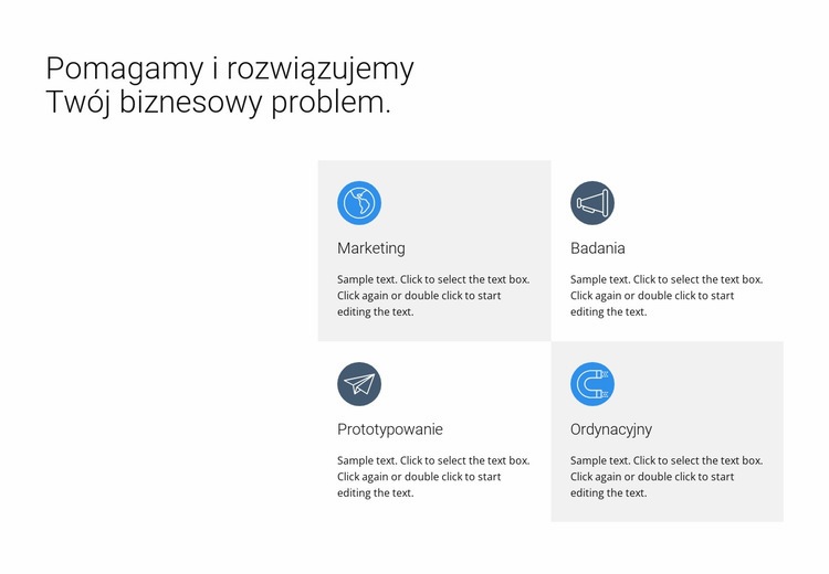 Nasza droga w biznesie Makieta strony internetowej