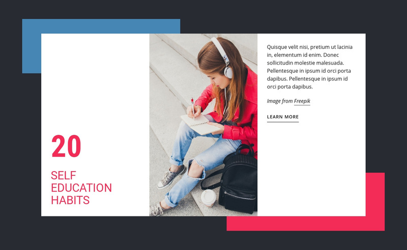 20 Self Education Habits Squarespace Template Alternative