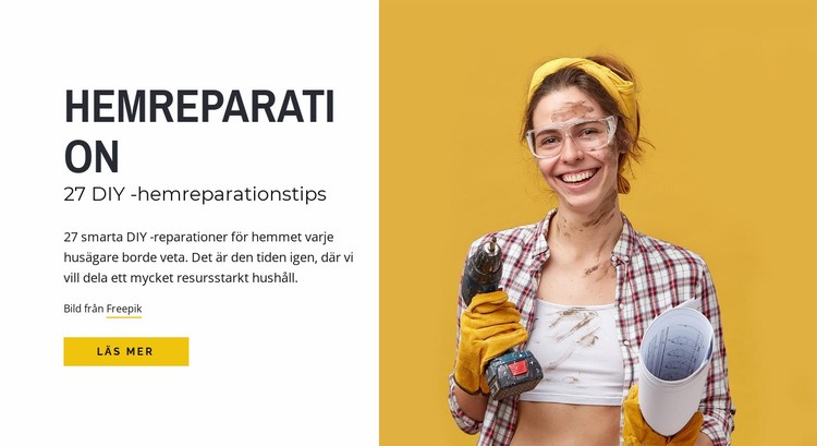 DIY -hemreparationstips WordPress -tema