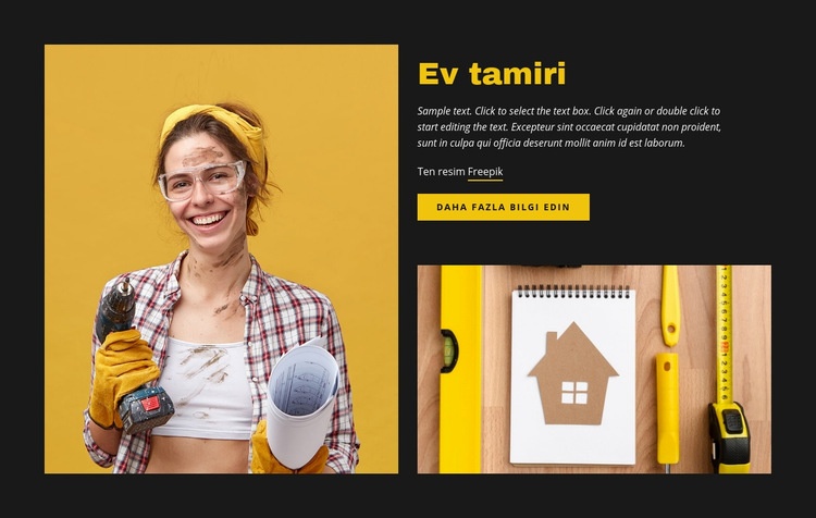 Ev Onarım ve Bakım İpuçları Web sitesi tasarımı