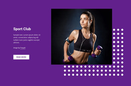 Website Mockup For Sports, Hobbies And Activities