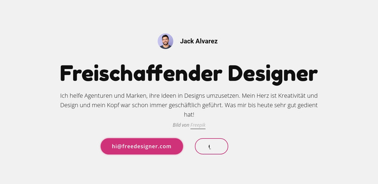 Ich bin freiberuflicher Grafikdesigner HTML Website Builder