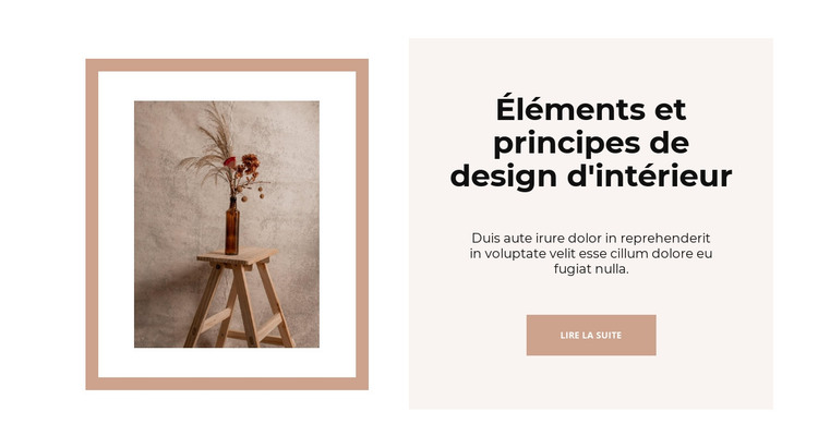 Boutiques d'intérieur Modèle HTML