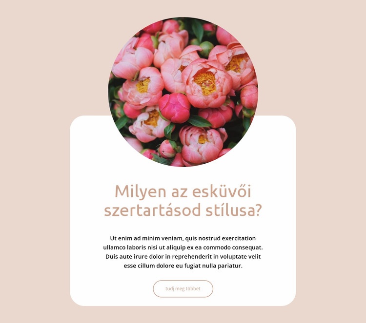 Friss virágok ünnepekre HTML Sablon