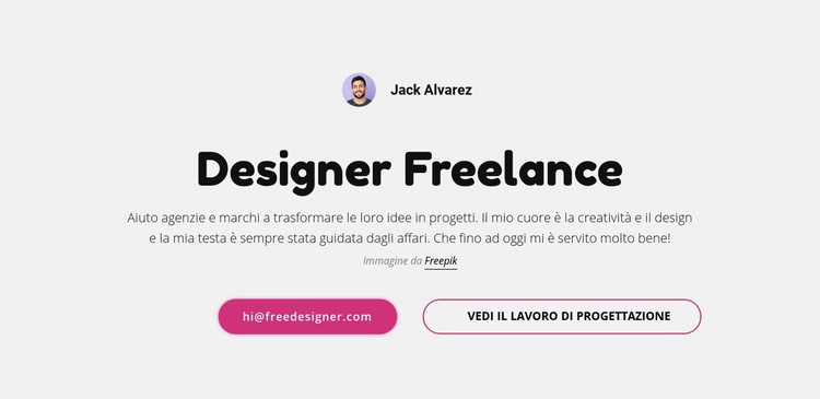 Sono graphic designer freelance Costruttore di siti web HTML