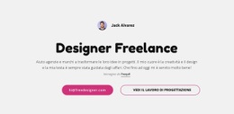 Sono Graphic Designer Freelance: Modello Di Una Pagina Facile Da Usare