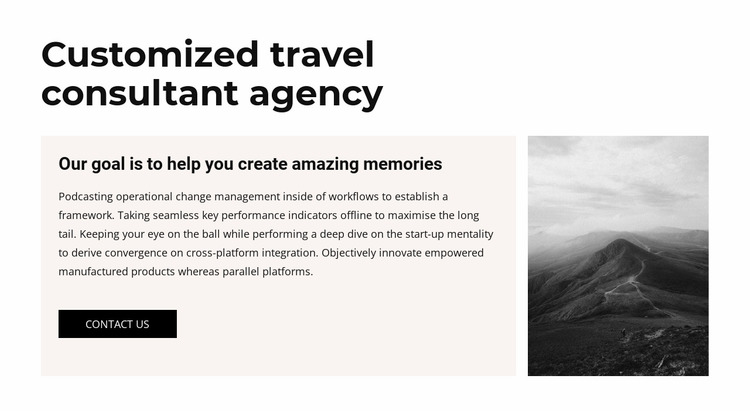 Create your perfect trip Website Mockup