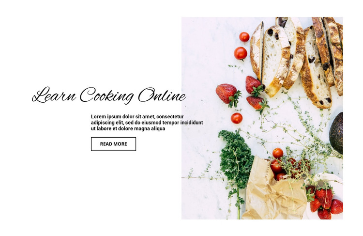 Lessons in beautiful food presentation Homepage Design