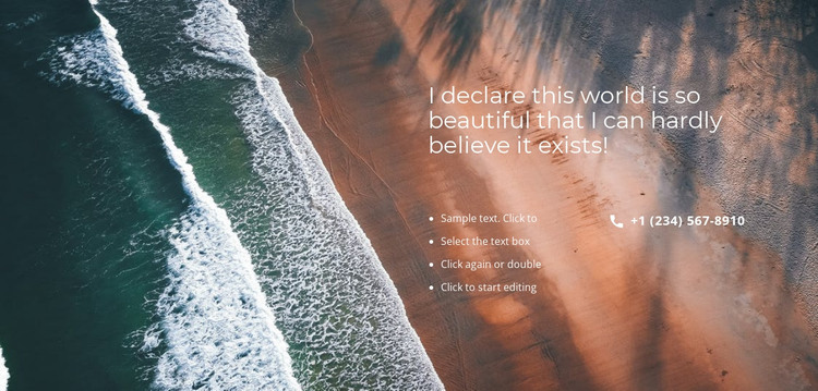Ocean waves  HTML Template