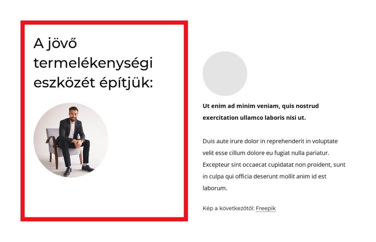 A jövő termelékenységi eszköze HTML Sablon