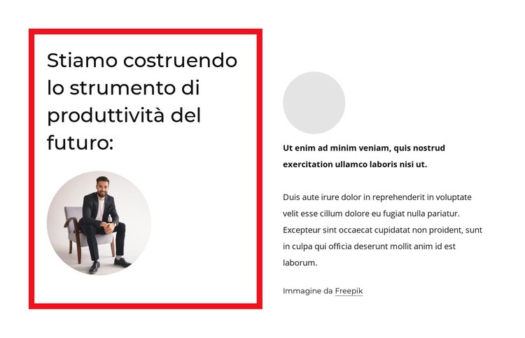 Strumento di produttività del futuro Mockup del sito web