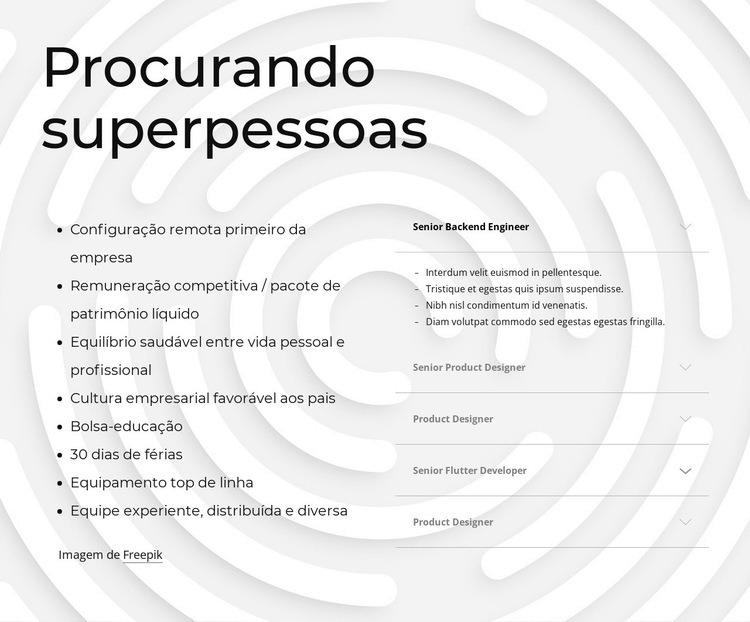 Empresa em rápido crescimento Modelo