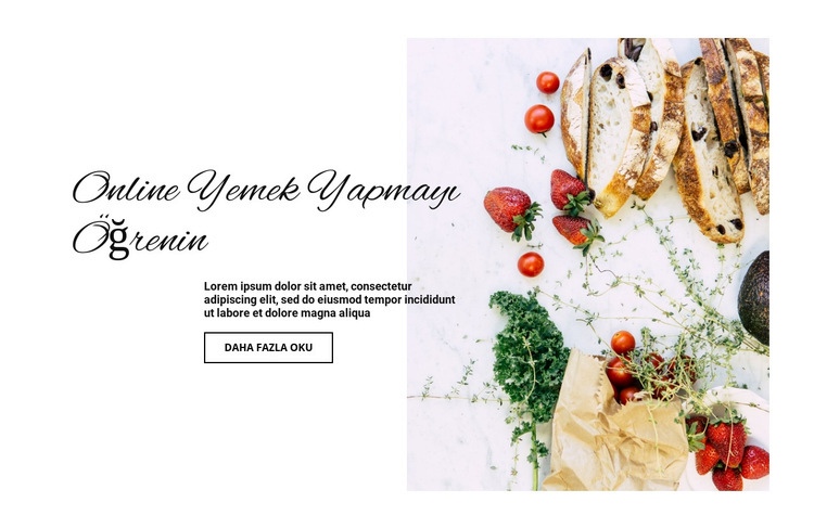 Güzel yemek sunumunda dersler Html Web Sitesi Oluşturucu