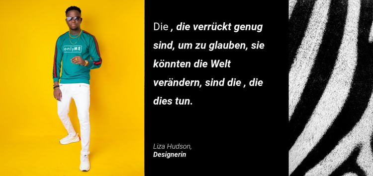 Was sagt unser Designer? HTML-Vorlage