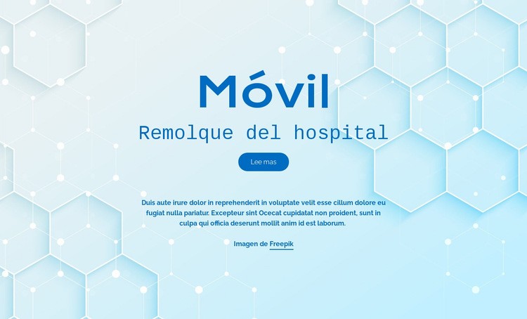 Servicios de Mobite Hospital Plantillas de creación de sitios web