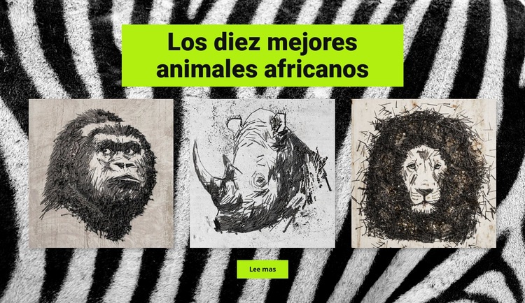 Dibujos de animales africanos Diseño de páginas web
