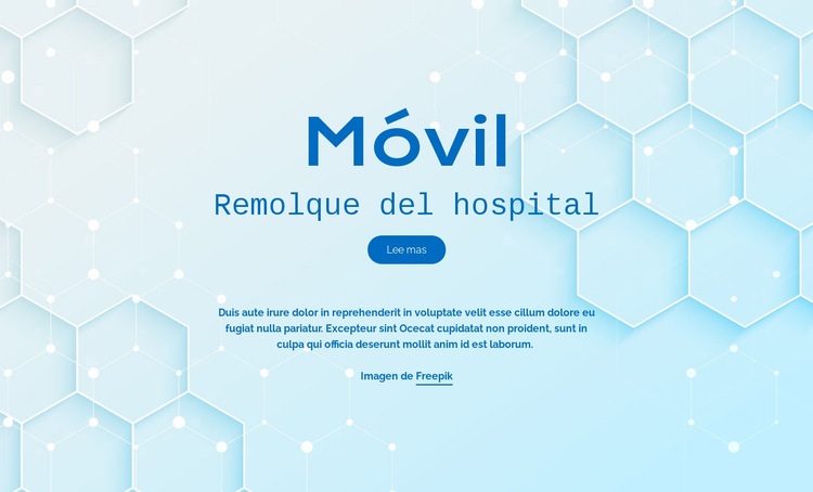 Servicios de Mobite Hospital Maqueta de sitio web