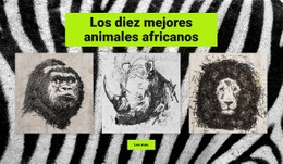 Dibujos De Animales Africanos: Página De Destino Profesional Personalizable