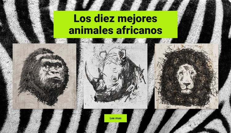 Dibujos de animales africanos Plantilla