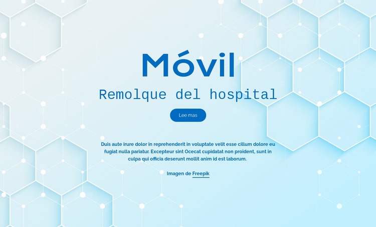 Servicios de Mobite Hospital Plantilla de una página