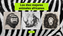 Dibujos De Animales Africanos - Página De Destino
