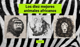 Dibujos De Animales Africanos - Tema Responsivo De WordPress