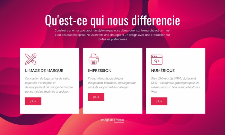 Branding et Digital Creative Studio Modèles de constructeur de sites Web