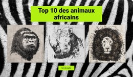 Page Web Pour Dessins Animaux Africains