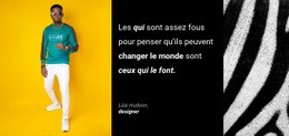 Que Disent Notre Designer - Modèle D'Une Page