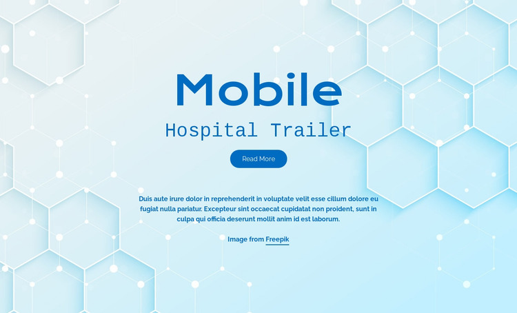 Mobile hospital services Homepage Design
