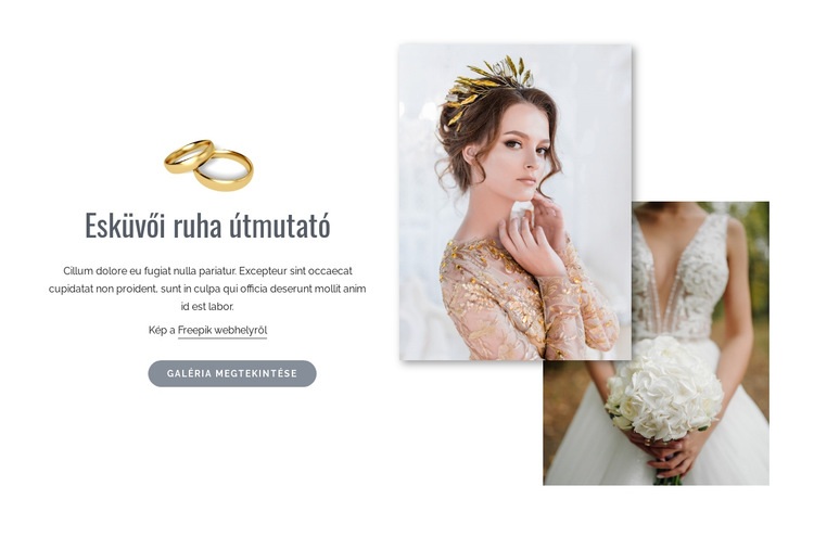 Esküvői ruha vásárlás HTML Sablon