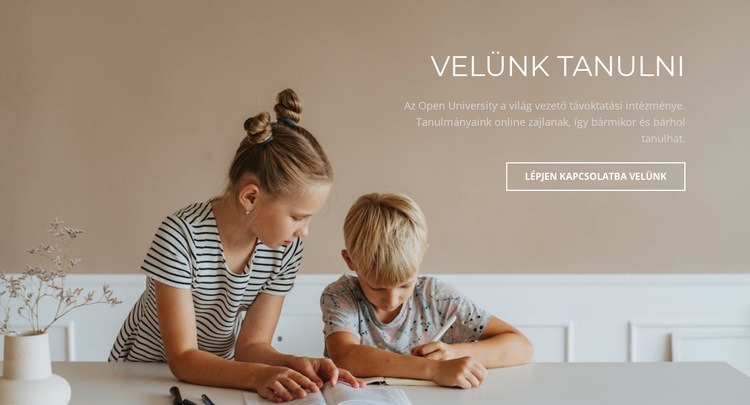 Gyermekek otthon tanulnak Weboldal sablon