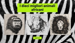 Disegni Animali Africani - Design Professionale Personalizzabile