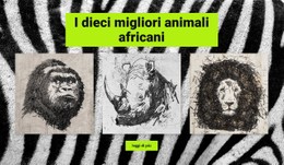 Sito Web Della Pagina Per Disegni Animali Africani