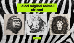 Disegni Animali Africani - Pagina Di Destinazione