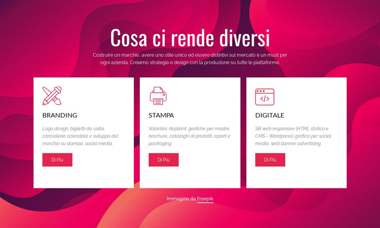 Branding e Digital Creative Studio Modello di sito Web