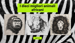 Disegni Animali Africani - Tema WordPress Reattivo