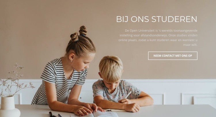 Kinderen studeren thuis Bestemmingspagina