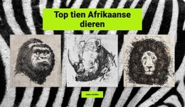 Paginawebsite Voor Tekeningen Afrikaanse Dieren