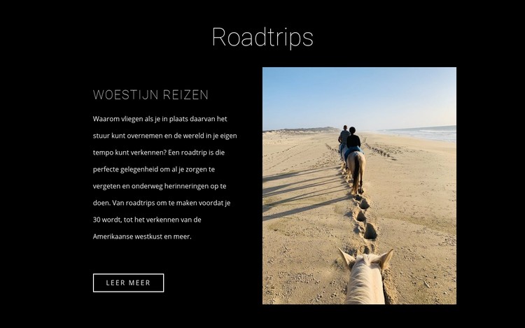 Reizen te paard CSS-sjabloon