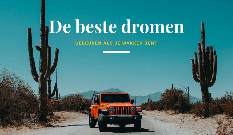 De beste comfortauto HTML5-sjabloon