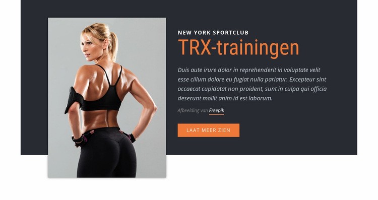 TRX Suspension Training Sjabloon voor één pagina