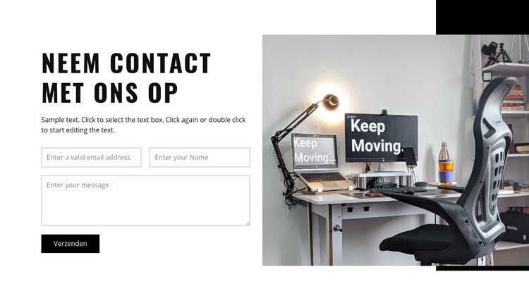 Neem contact op met onze manager Website Builder-sjablonen