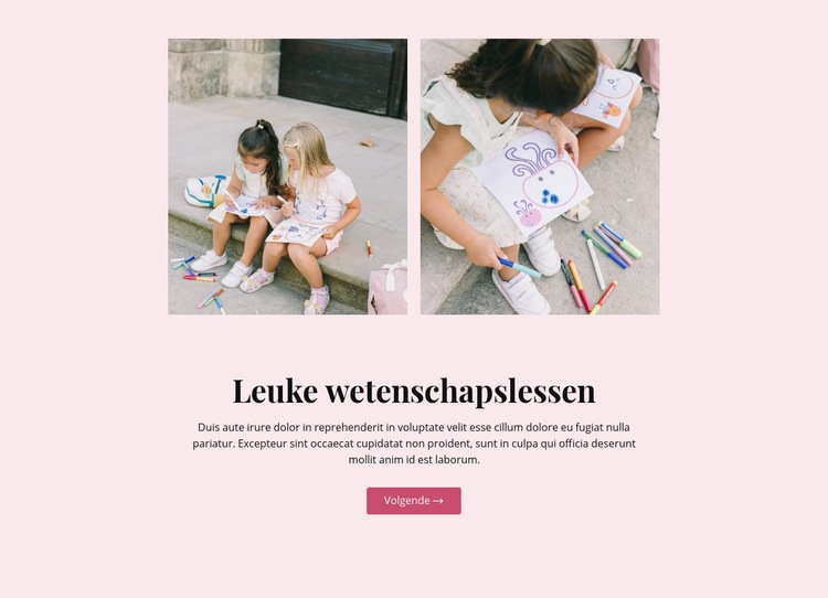 Leuke wetenschapsles Website Builder-sjablonen