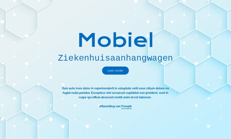 Mobite Hospital Services Website Builder-sjablonen