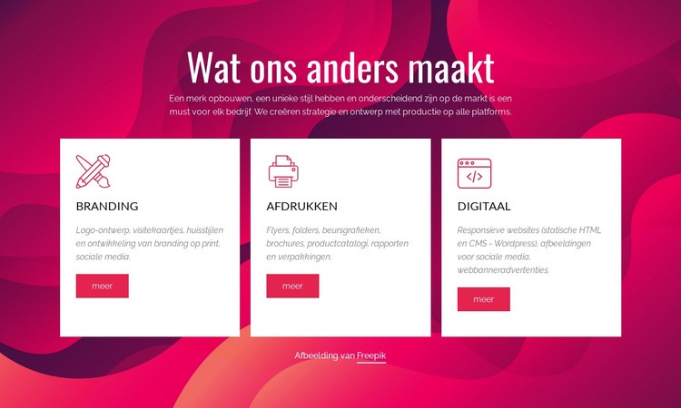 Branding en digitale creatieve studio Website ontwerp