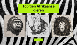 Tekeningen Afrikaanse Dieren - Bestemmingspagina
